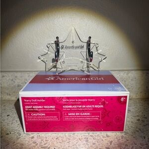 American Girl Star-Shaped Doll Stand with Silver Accents